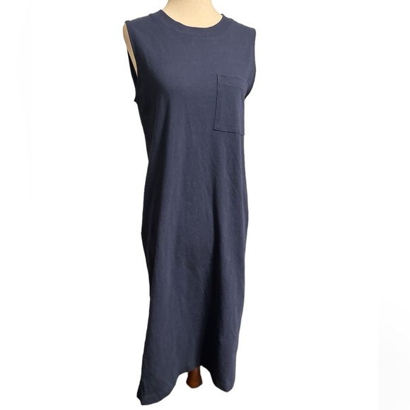 Everlane Sleeveless Navy Blue Dress - Picture 3 of 5